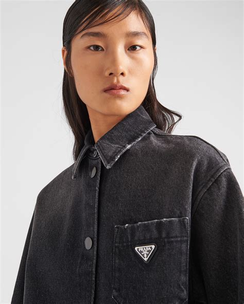 prada demin shirt|Prada denim shirt women's.